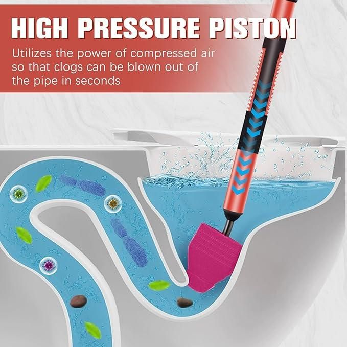 High Pressure Toilet Unblocker – Powerful Plunger for Fast Clog Removal
